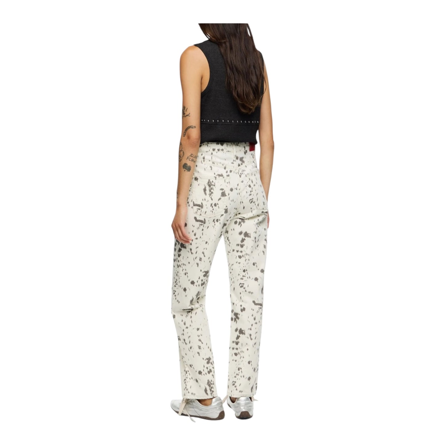 Bimba Y Lola Spotted Straight Leg Jeans - 12 - NEW