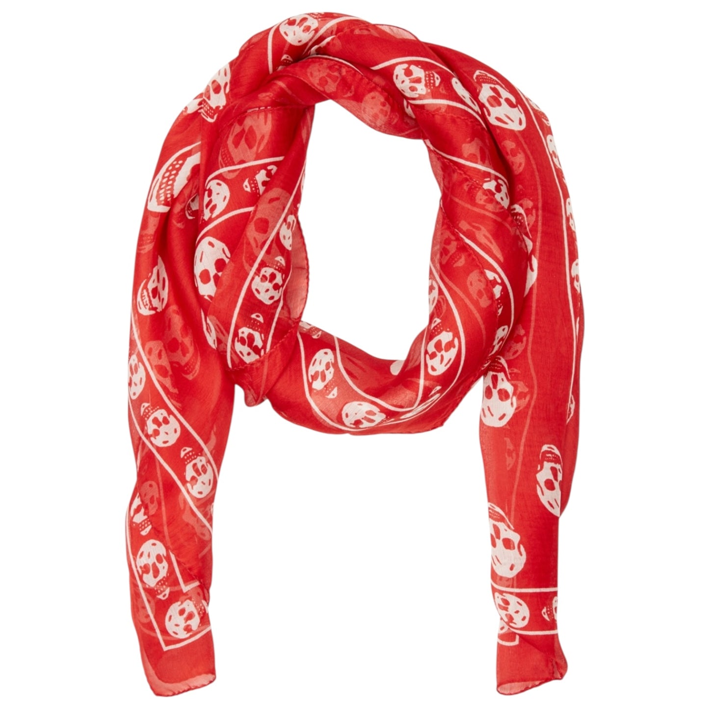 Alexander McQueen Coral Silk Scarf