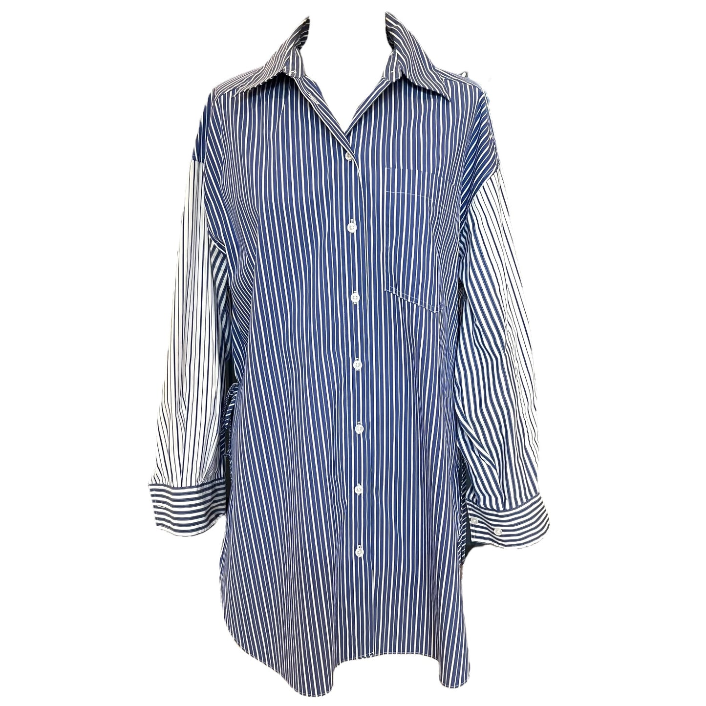 Second Female Blue and White Stripe Shirt - 14/16