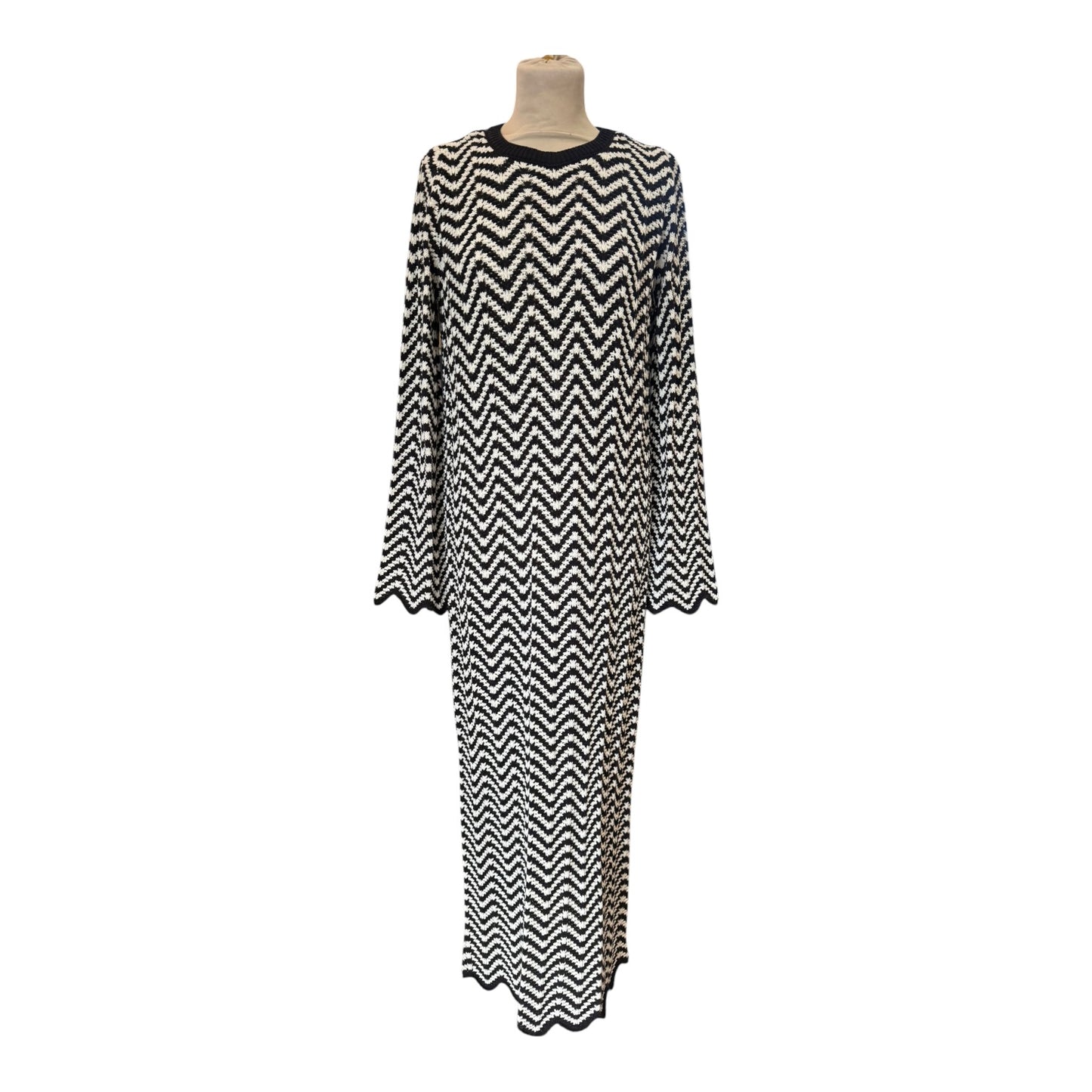 YAS Whiz Long Sleeve Maxi Knit Dress - 12 - NEW