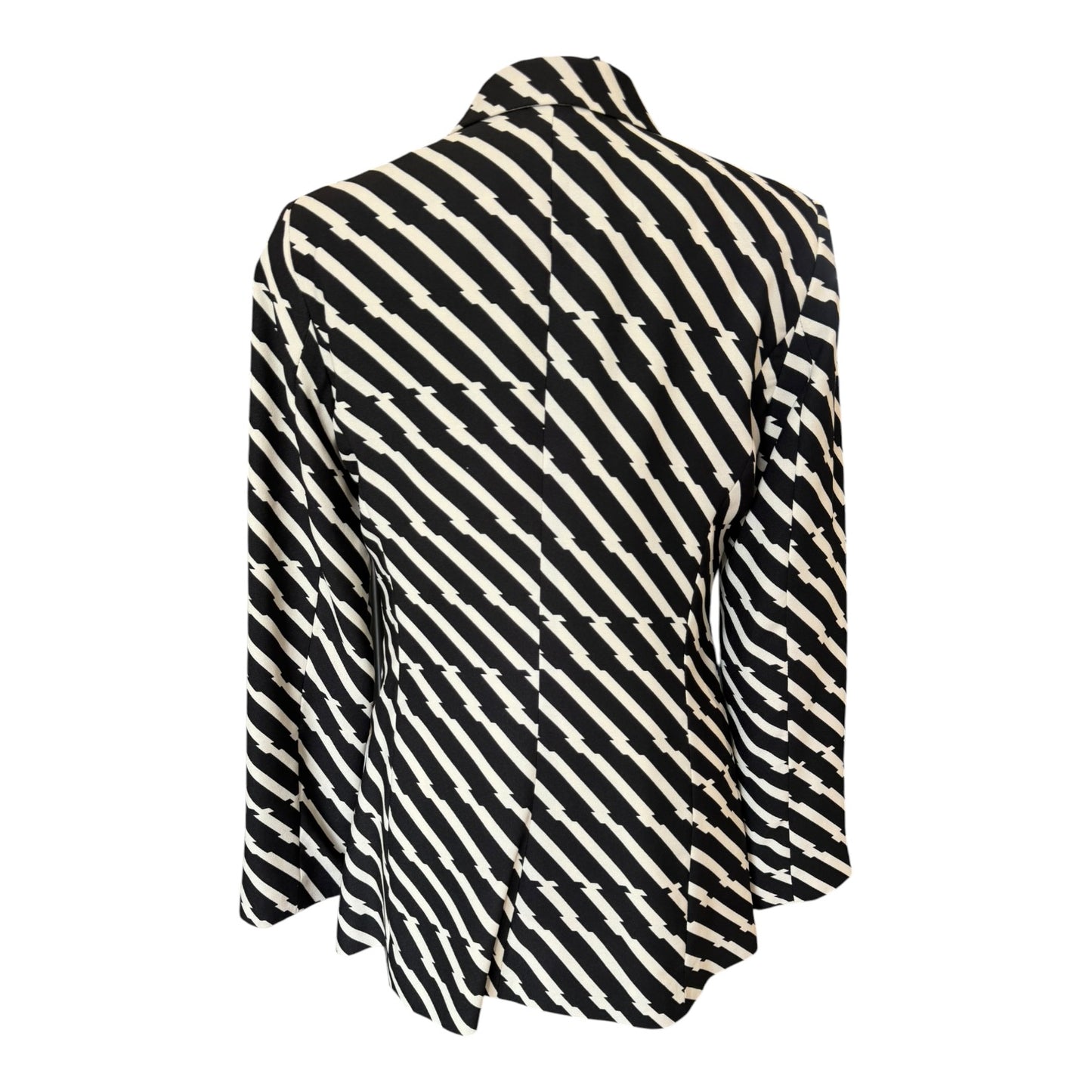 Topshop Black and Cream Zig Zag Blazer - 10 - NEW
