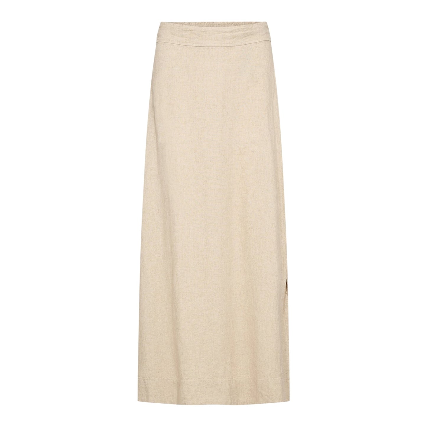 Levete Beige Linen Maxi Skirt - 10