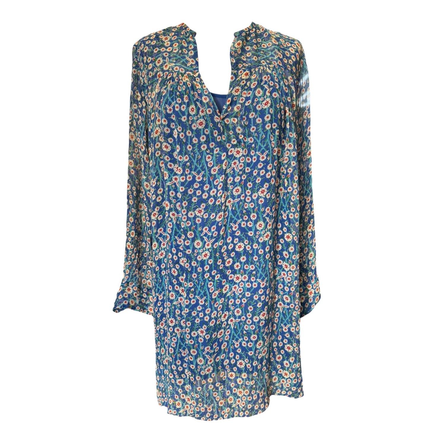 Isabel Marant Sheer Silk Floral Tunic Dress - 10/12