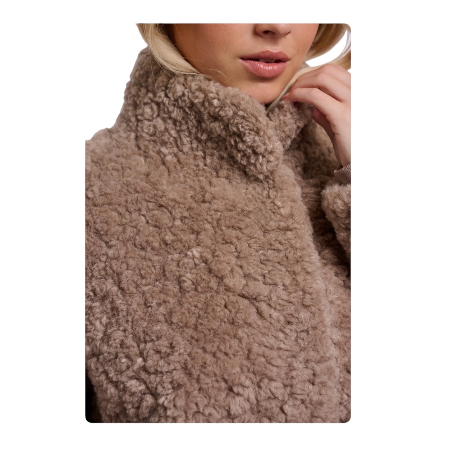 Rino & Pelle Kion Faux Fur Jacket in Mocha Latte - 10