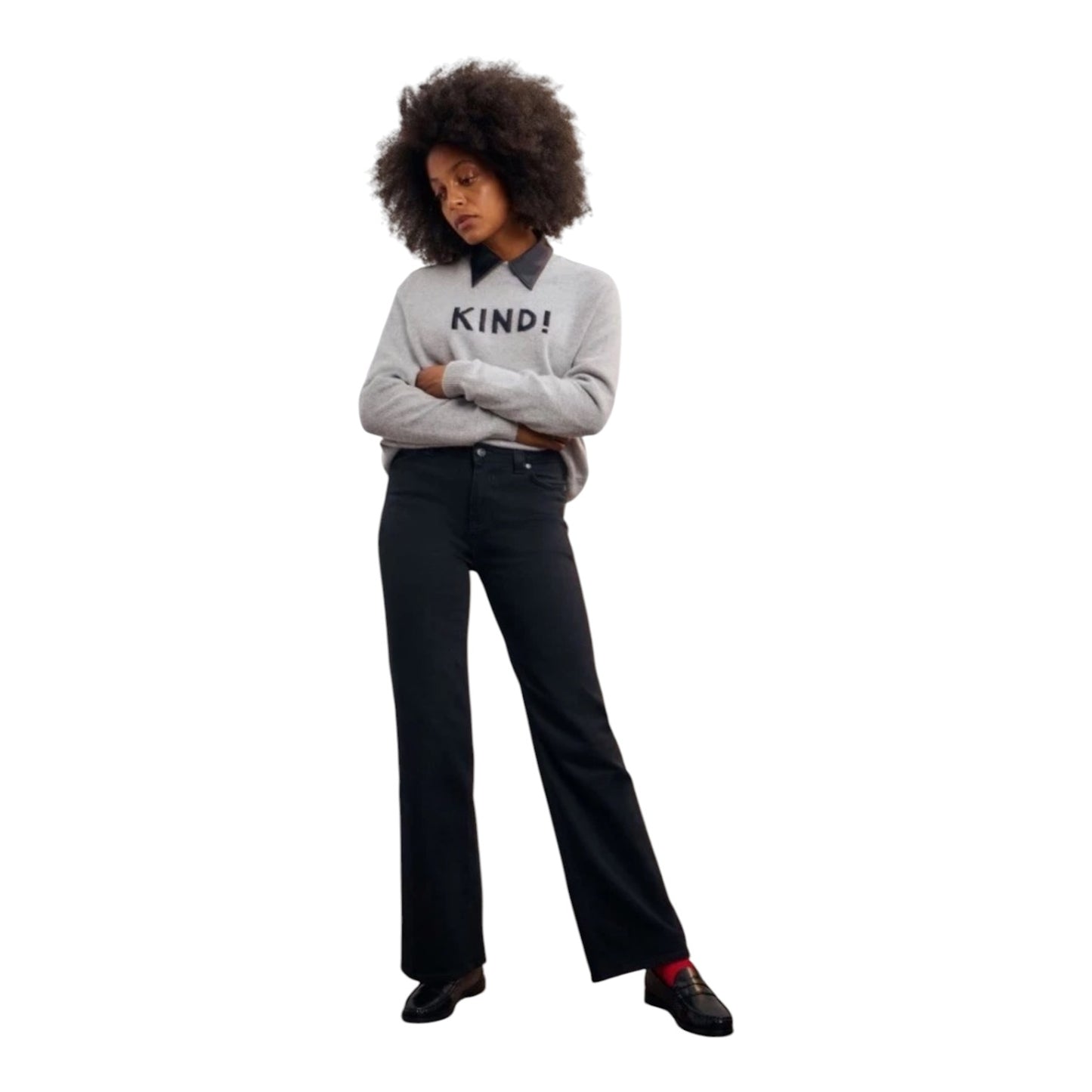 Bella Freud Grey 'Kind!' Pure Cashmere Jumper - 8/10 - NEW