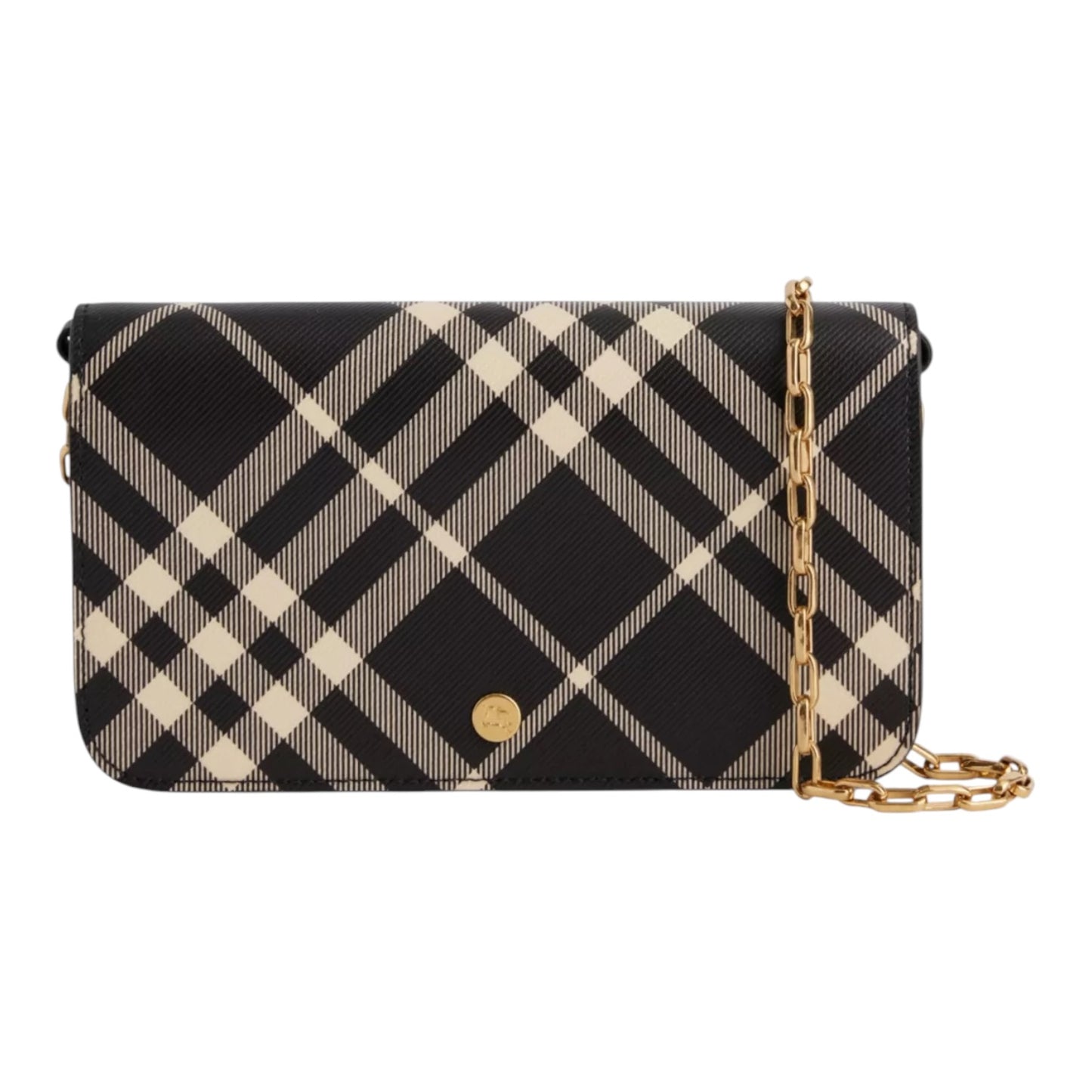 Burberry Black and Calico Check Wallet on Chain
