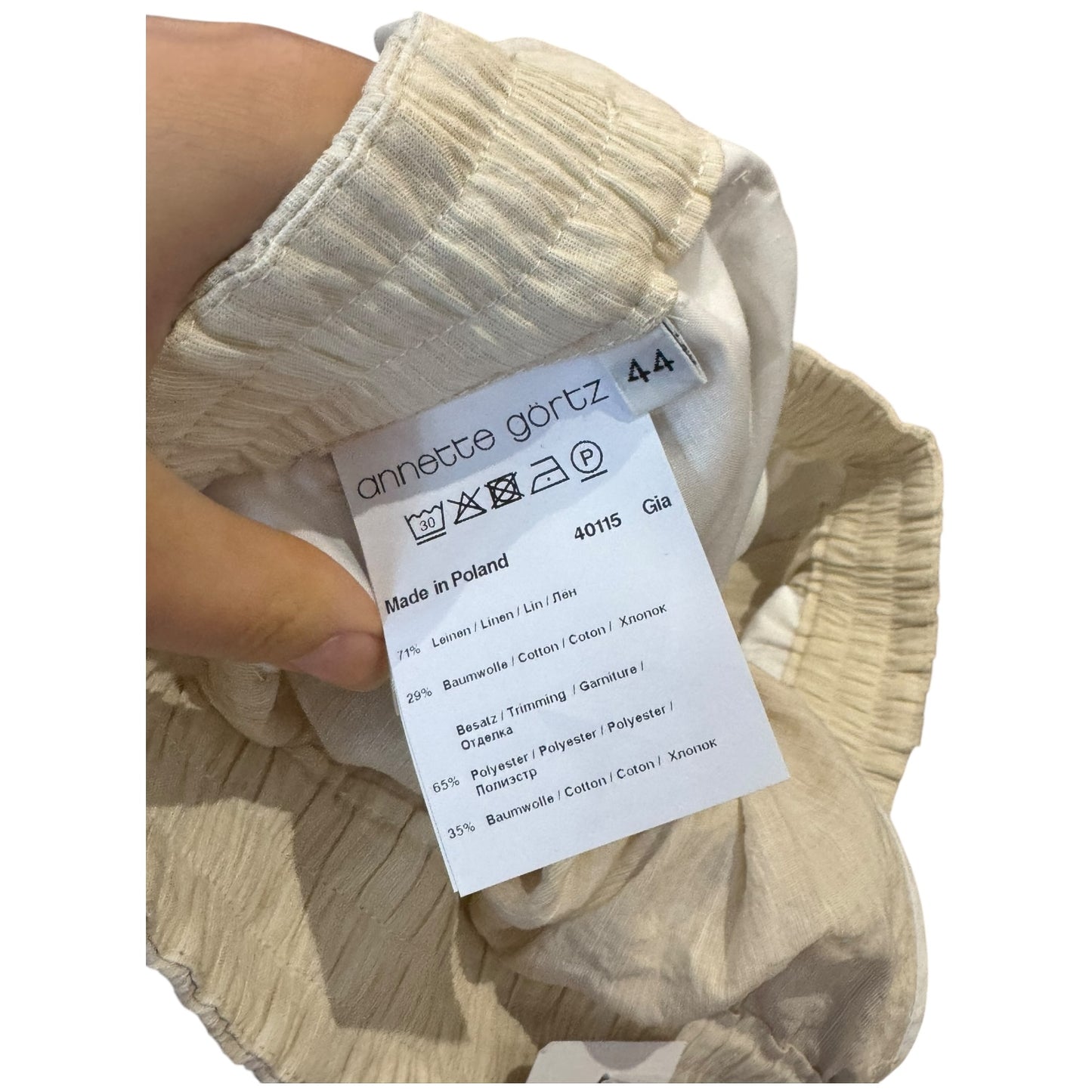 Annette Gortz Cream Trousers - NEW - 16/18