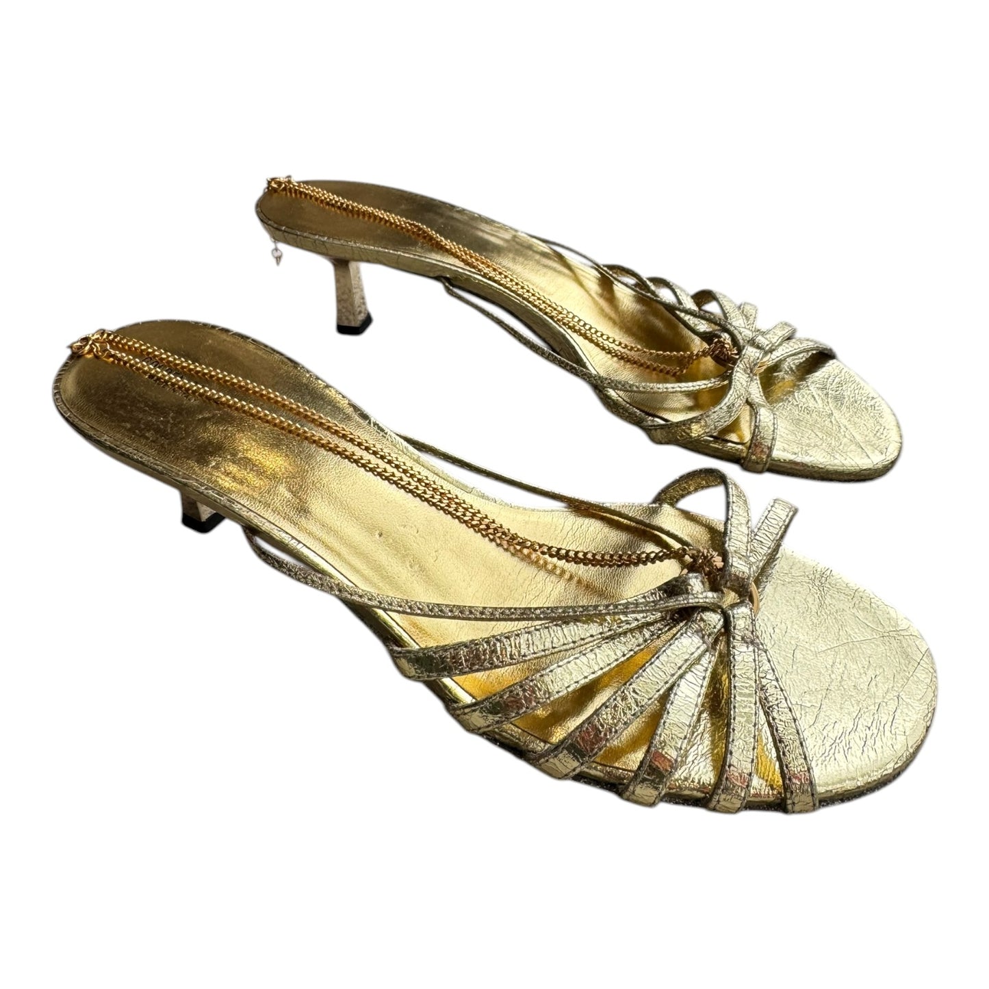 Golden Goose Gold Gold Heeled Sandals - 39/6