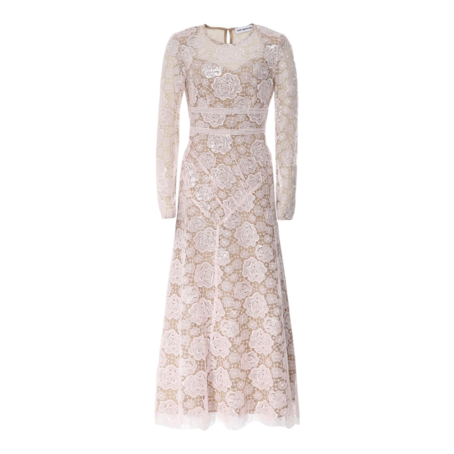 Self-Portrait Rose Lace Maxi Dress - 12