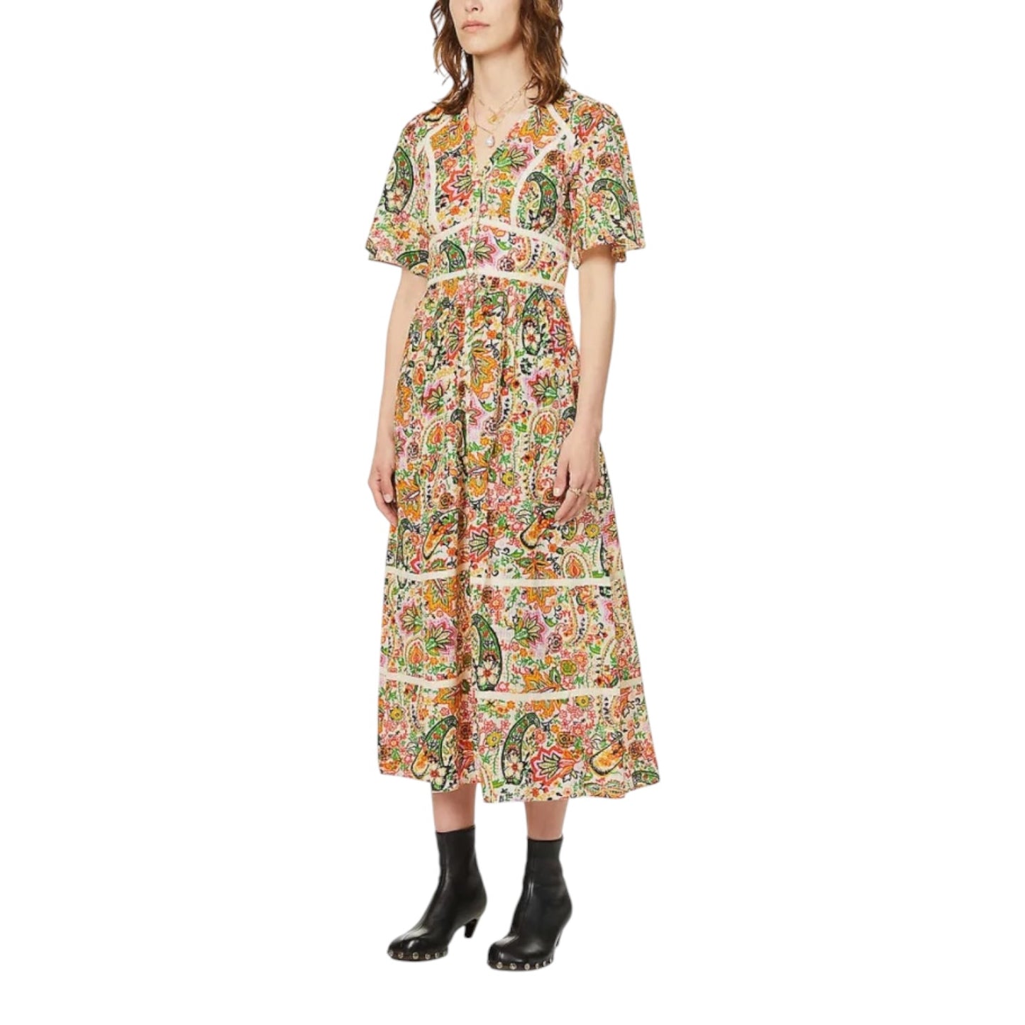 Ba&sh Benja Printed Midi Dress - 6/8