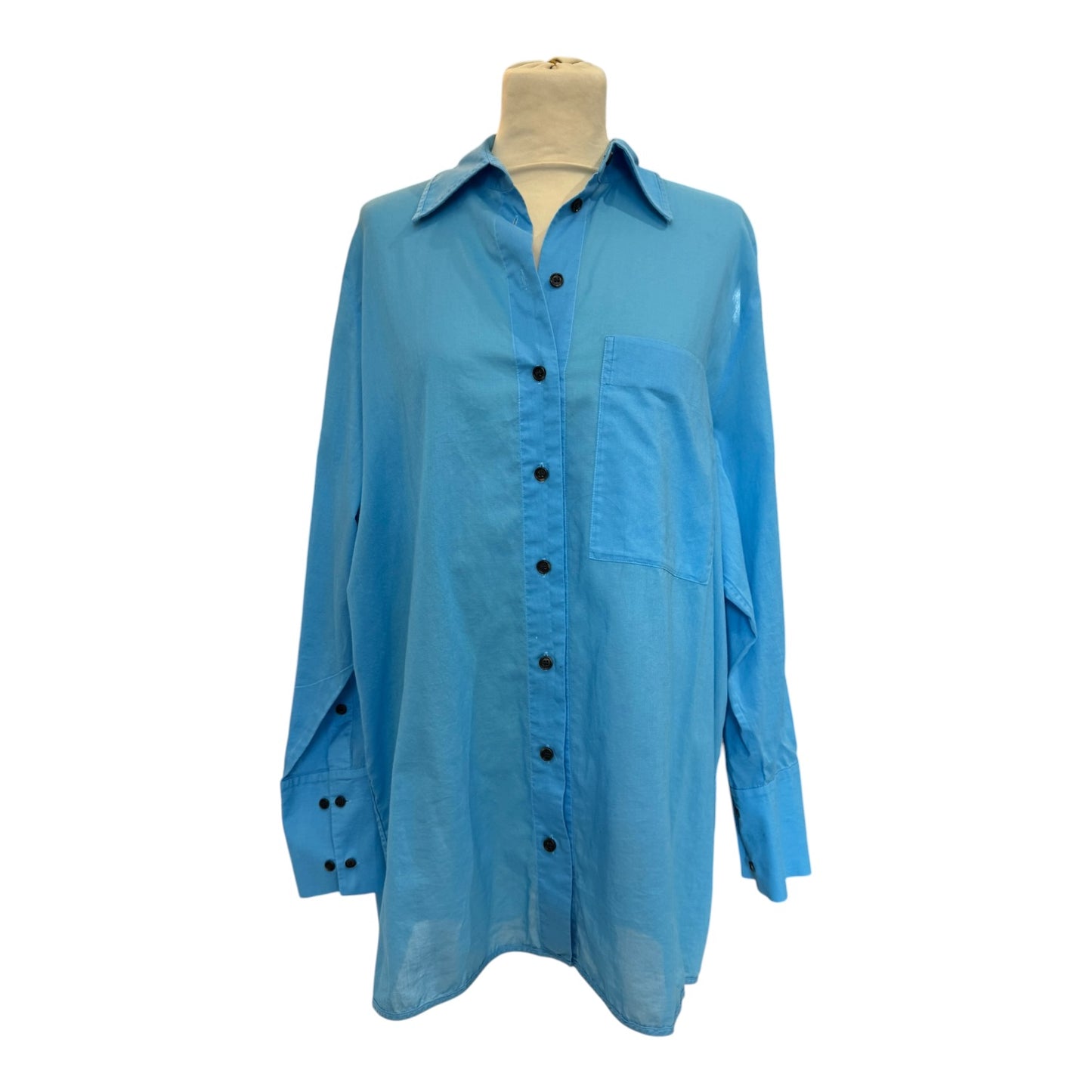 COS Blue Oversized Longline Shirt - 12
