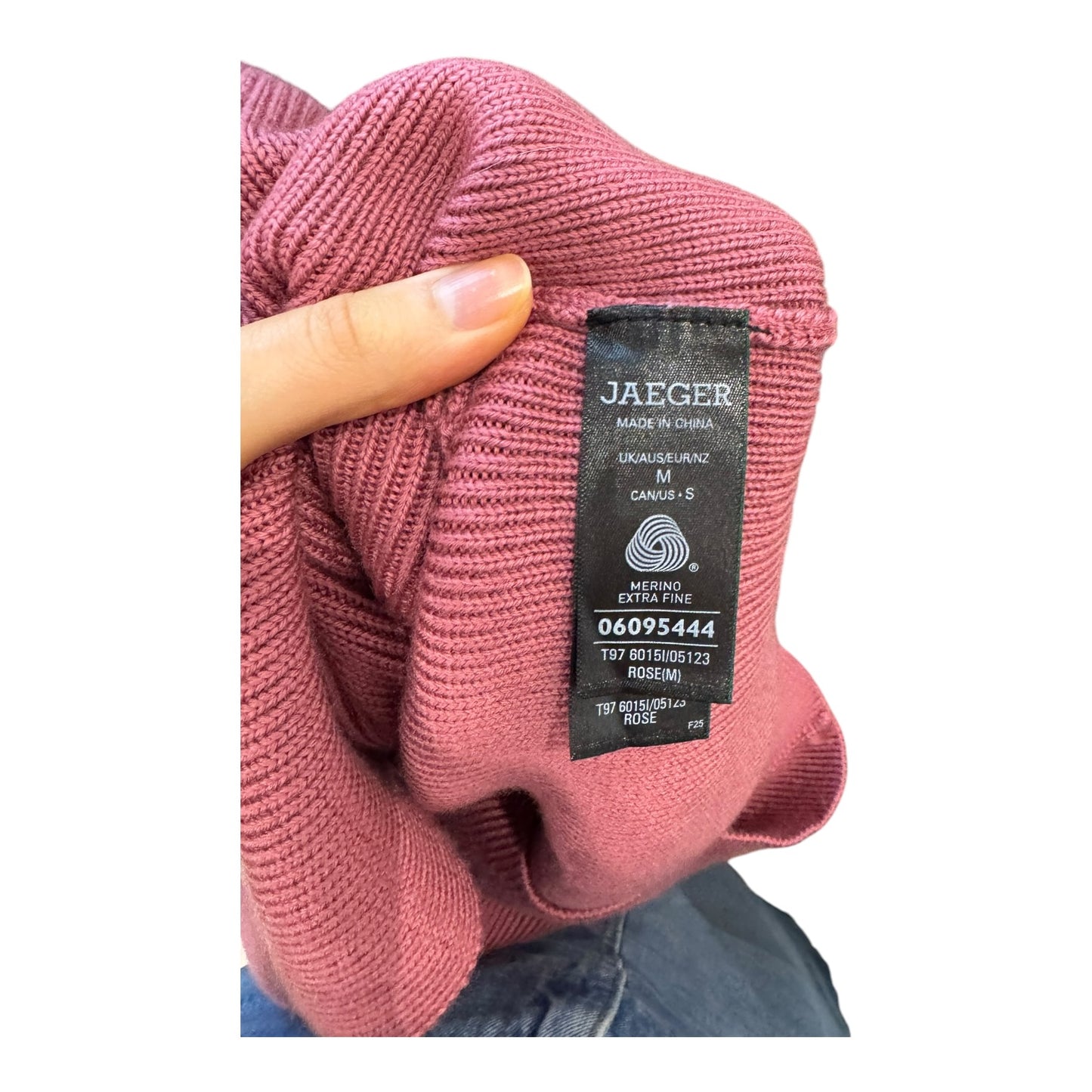 Jigsaw Rose Pink Extra Fine Merino Wool Jumper - 12