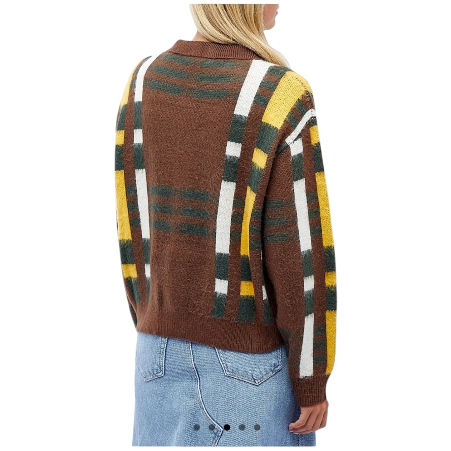 YMC Brown Patterned Rat Pack Cardigan - 12/14