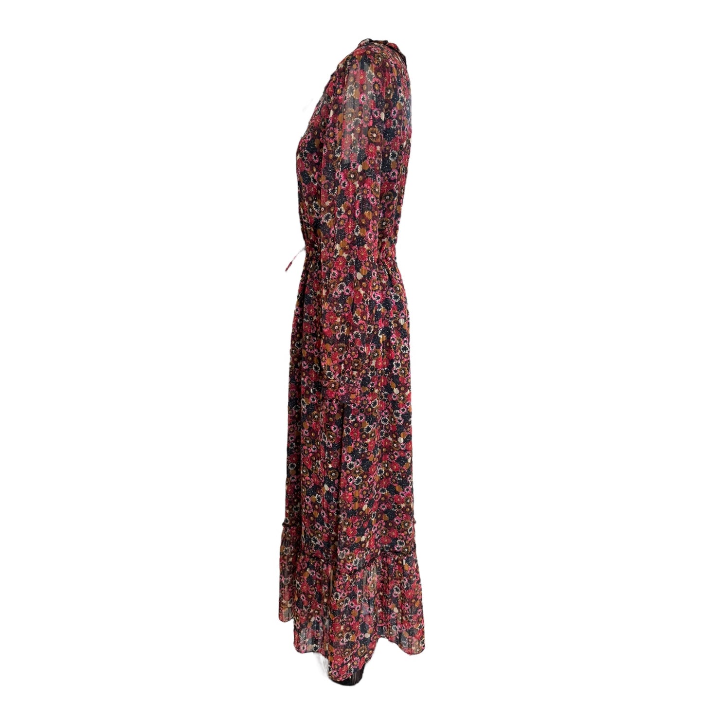 Jigsaw Maroon Wild Flower Dress - 10