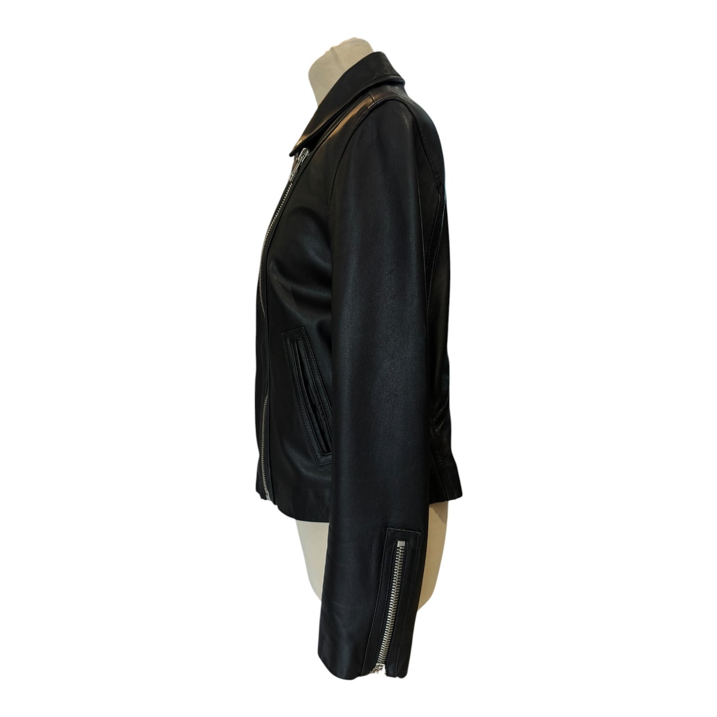 Whistles Black Leather Jacket - 12