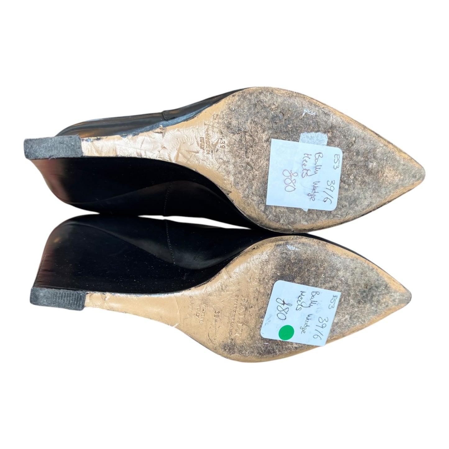 Bally Black Wedge Heels - 39/6