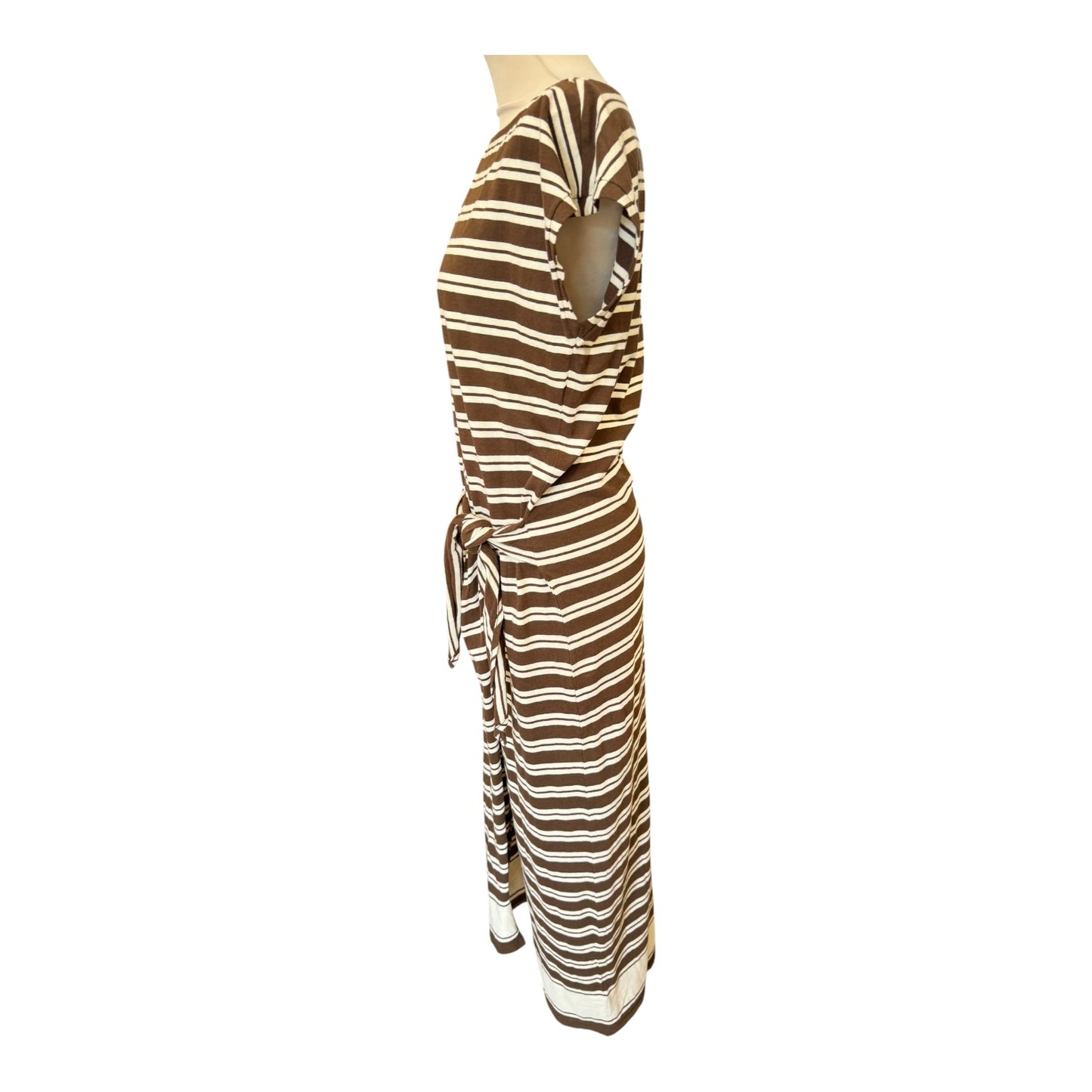 Polo Ralph Lauren Striped Jersey Wrap Tee Midi Dress - 10