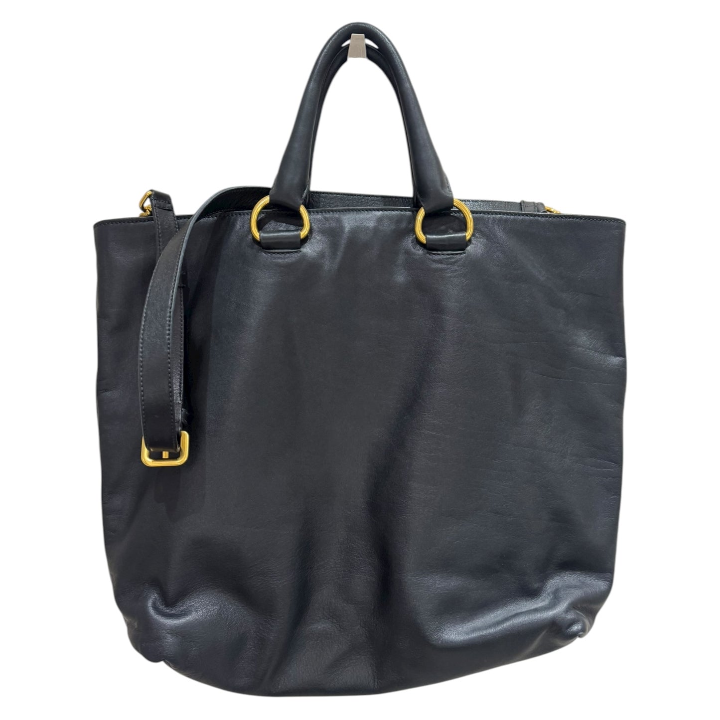 Prada Black Vitello Daino Tote