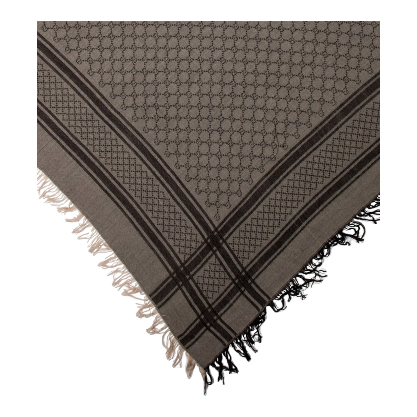 Gucci GG Wool and Metallic Monogram Scarf