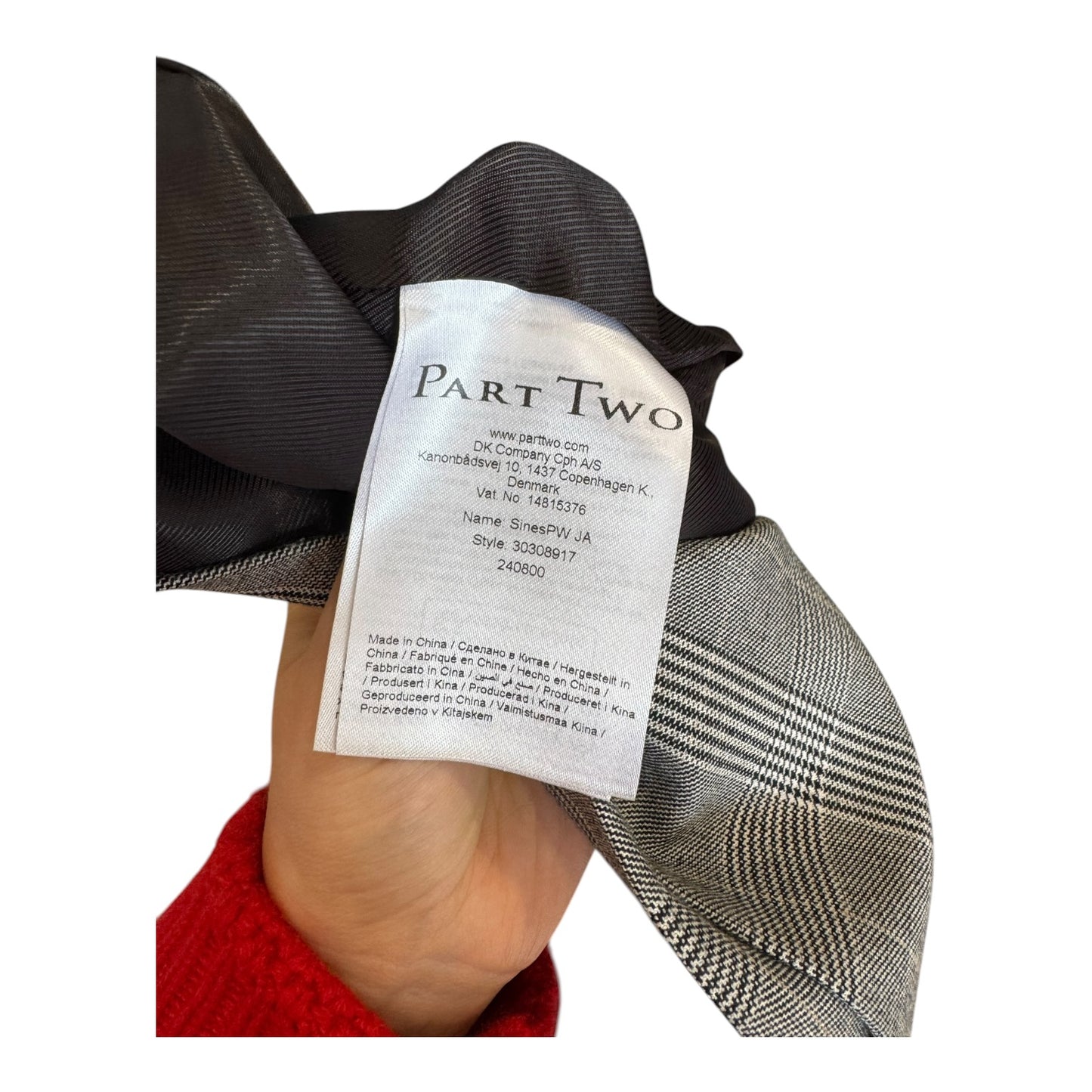 Part Two Grey Check Blazer - 10