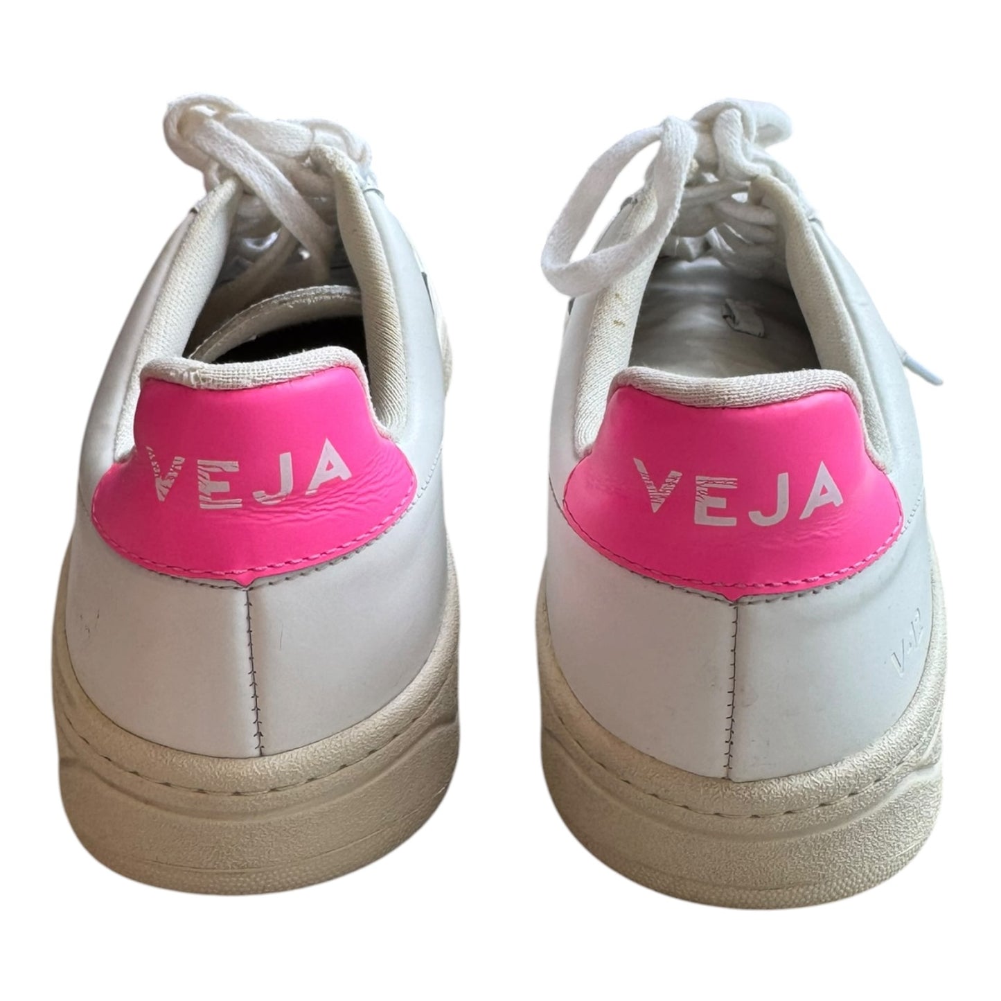 Veja V-12 Trainers White Oxford Grey and Pink Sari - 40/7