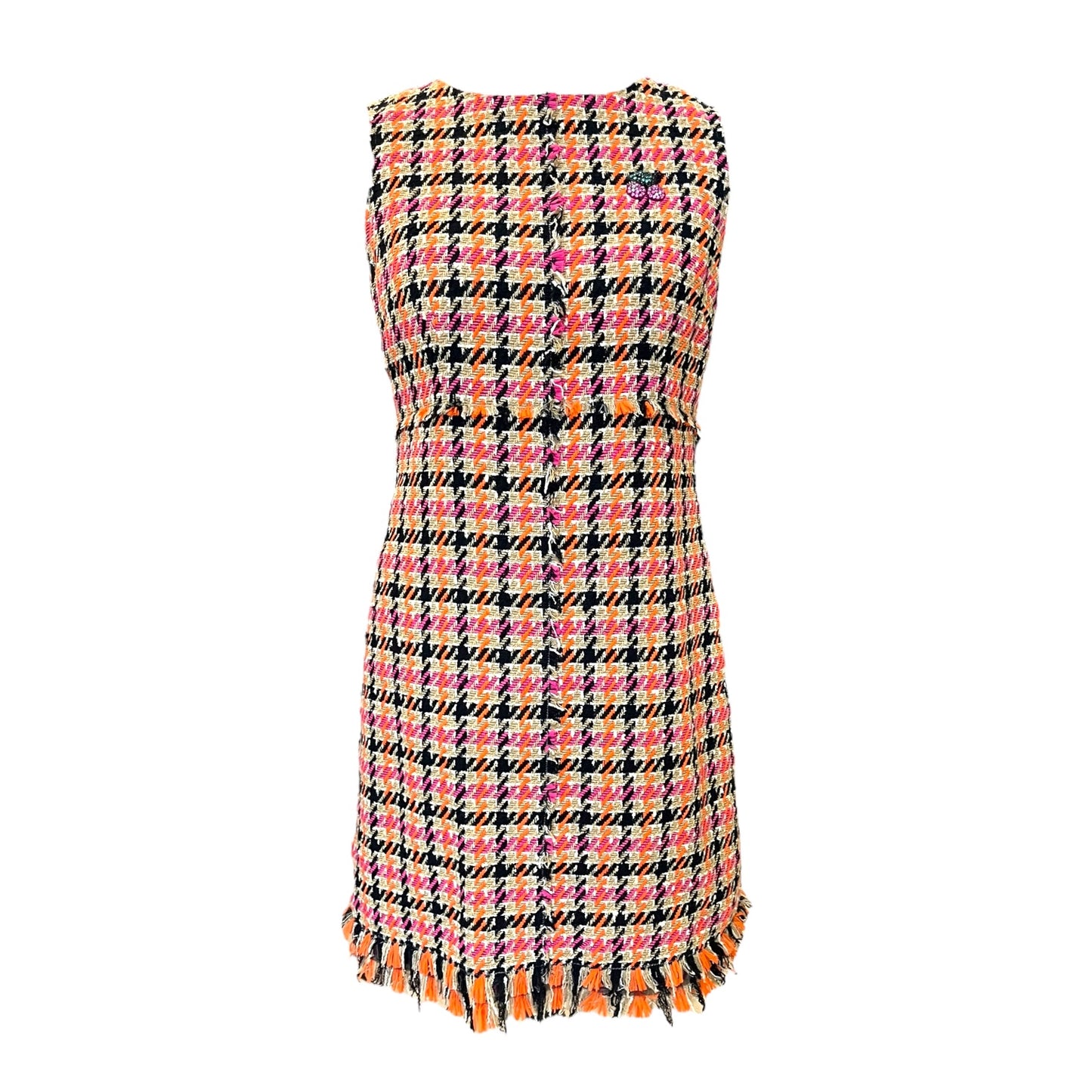 Marc Cain Biege and Pink Tweed Dress - 12