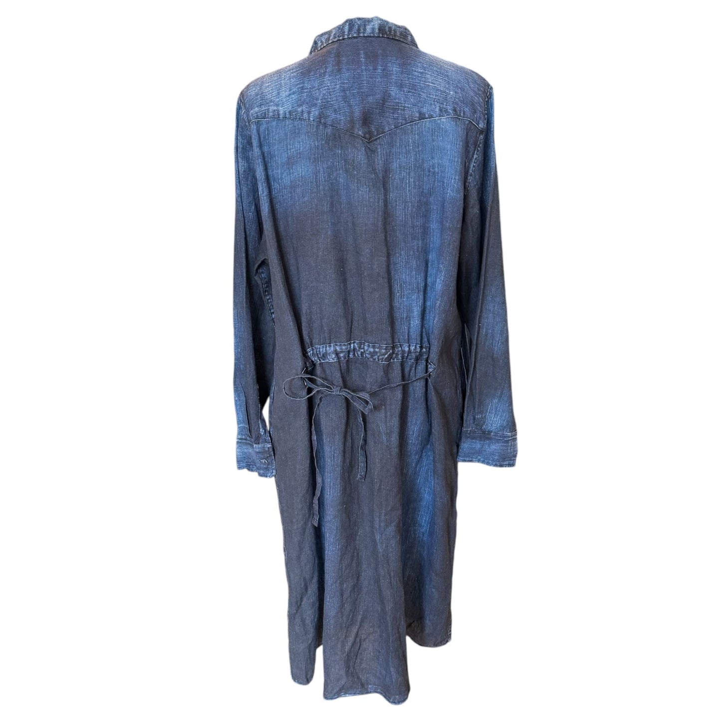 Elemente Clemente Denim Print Linen Dress - 12