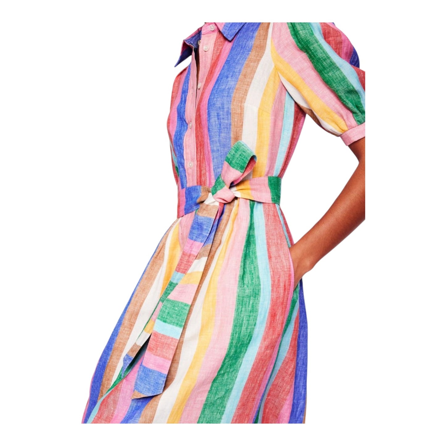 Boden Alexa Linen Maxi Shirt Dress - 10P