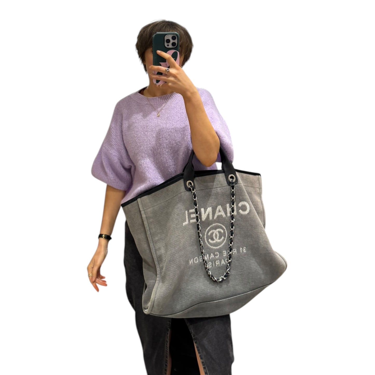 Chanel Deauville  Canvas Tote Bag