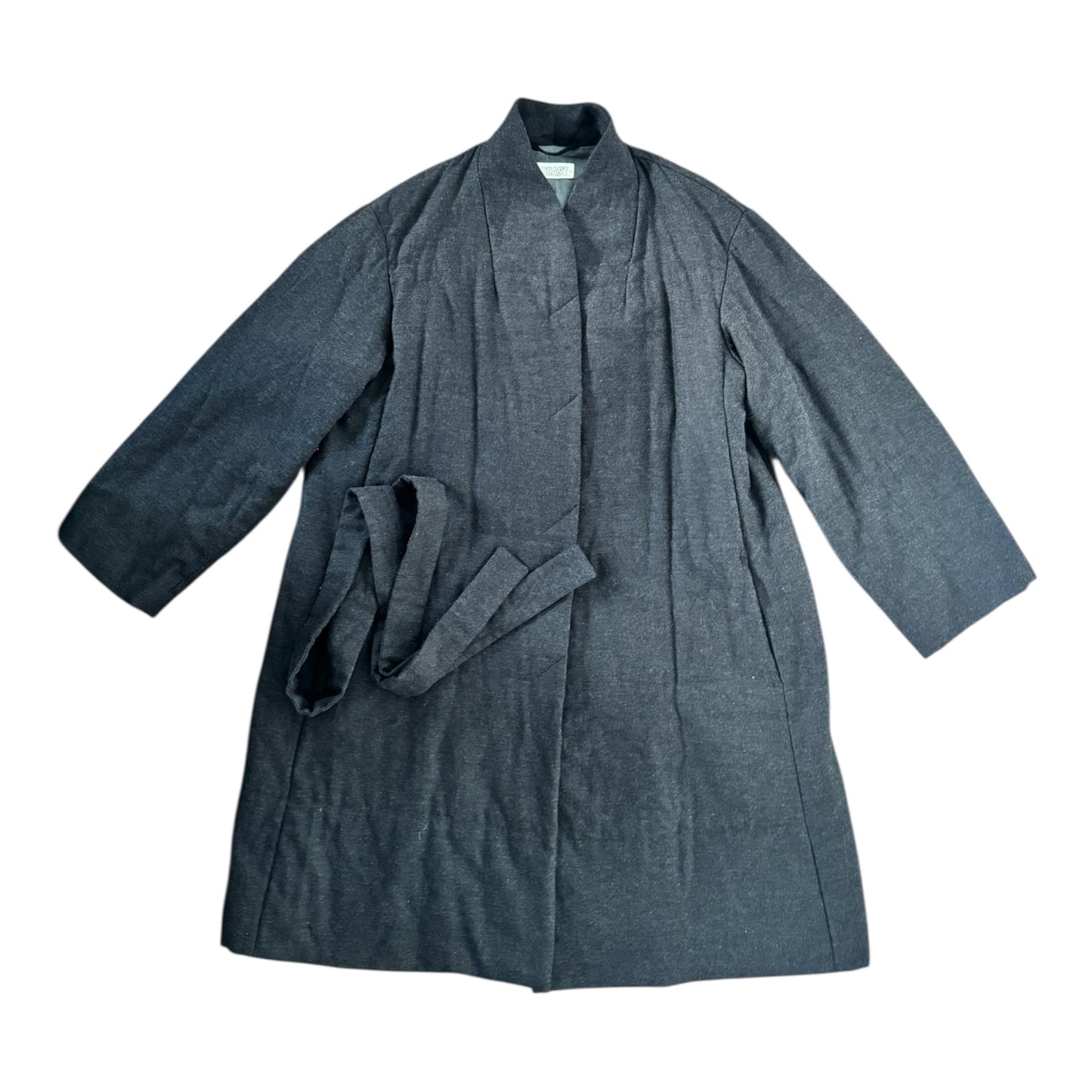 Toast Wool and Cotton Dark Grey Coat - 16/18