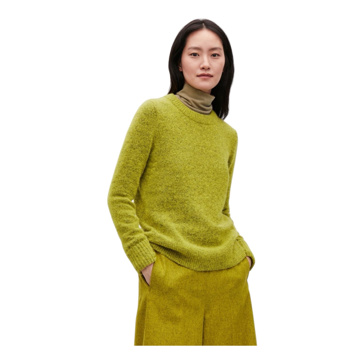 COS Lime Alpaca  and Wool Jumper - 8/10
