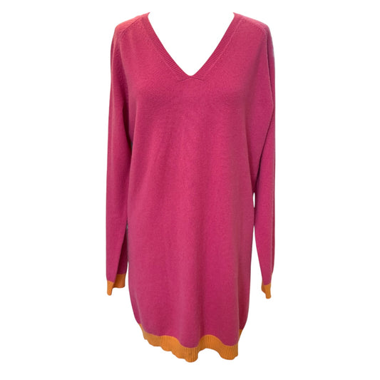 Caroline Pink and Orange Cashmere Jumper - 12