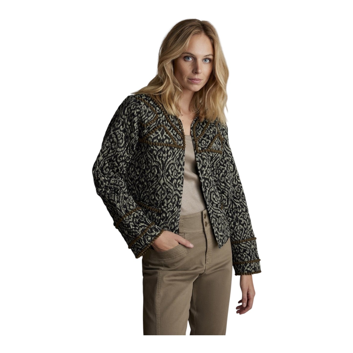 Summum Lightly Quilted Print Jacket - 12