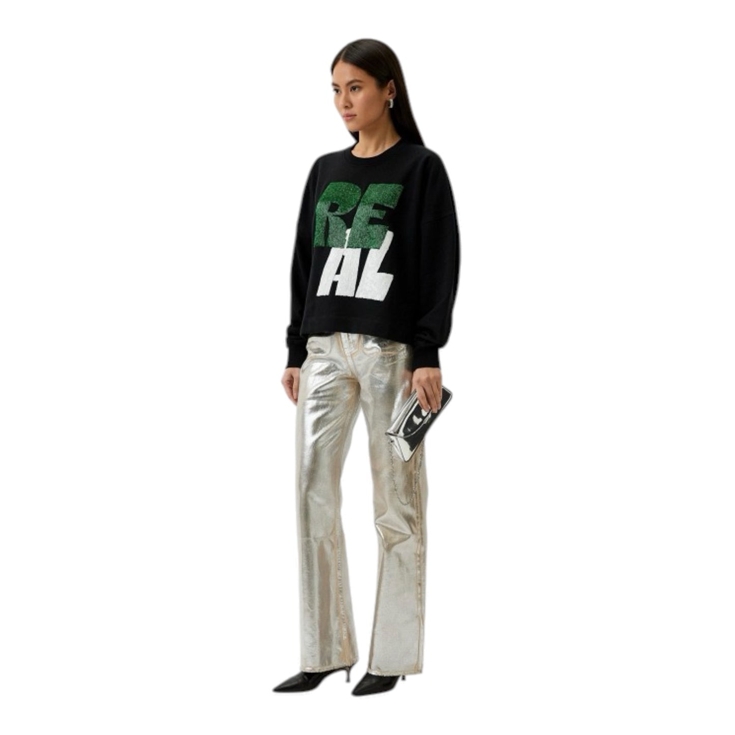Essentiel Antwerp Sequinned Sweatshirt - 10/12 - NEW