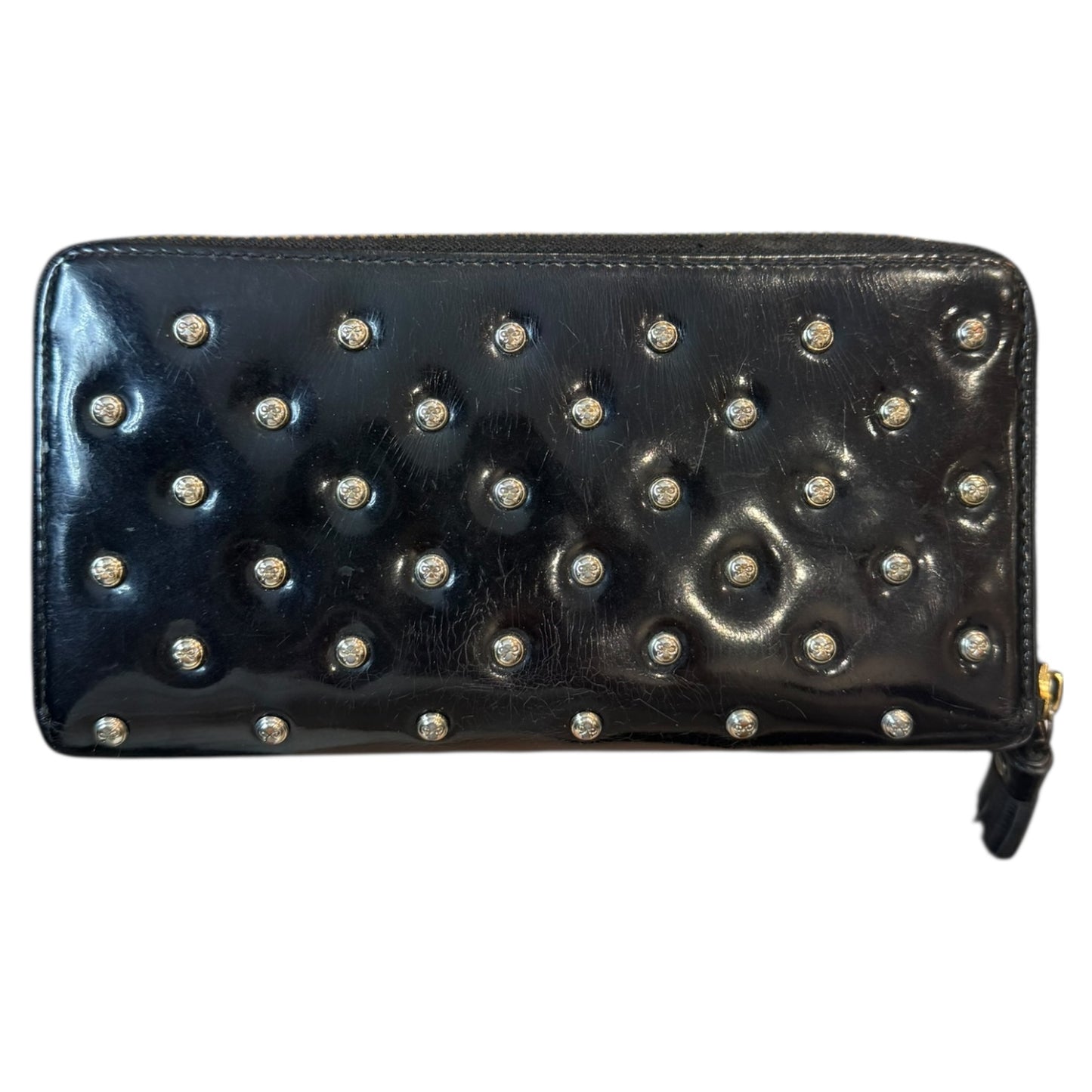 Anya Hindmarch Black Patent Leather Zip Wallet