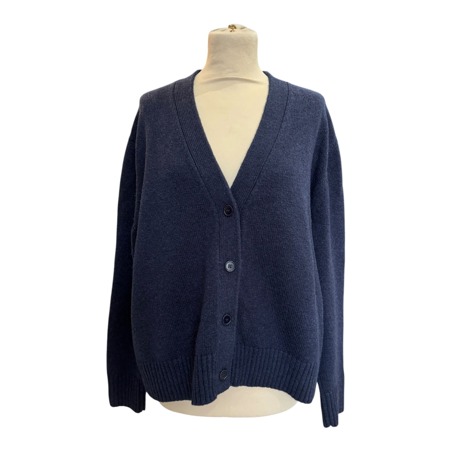 COS Navy Wool Cardigan - 14/16