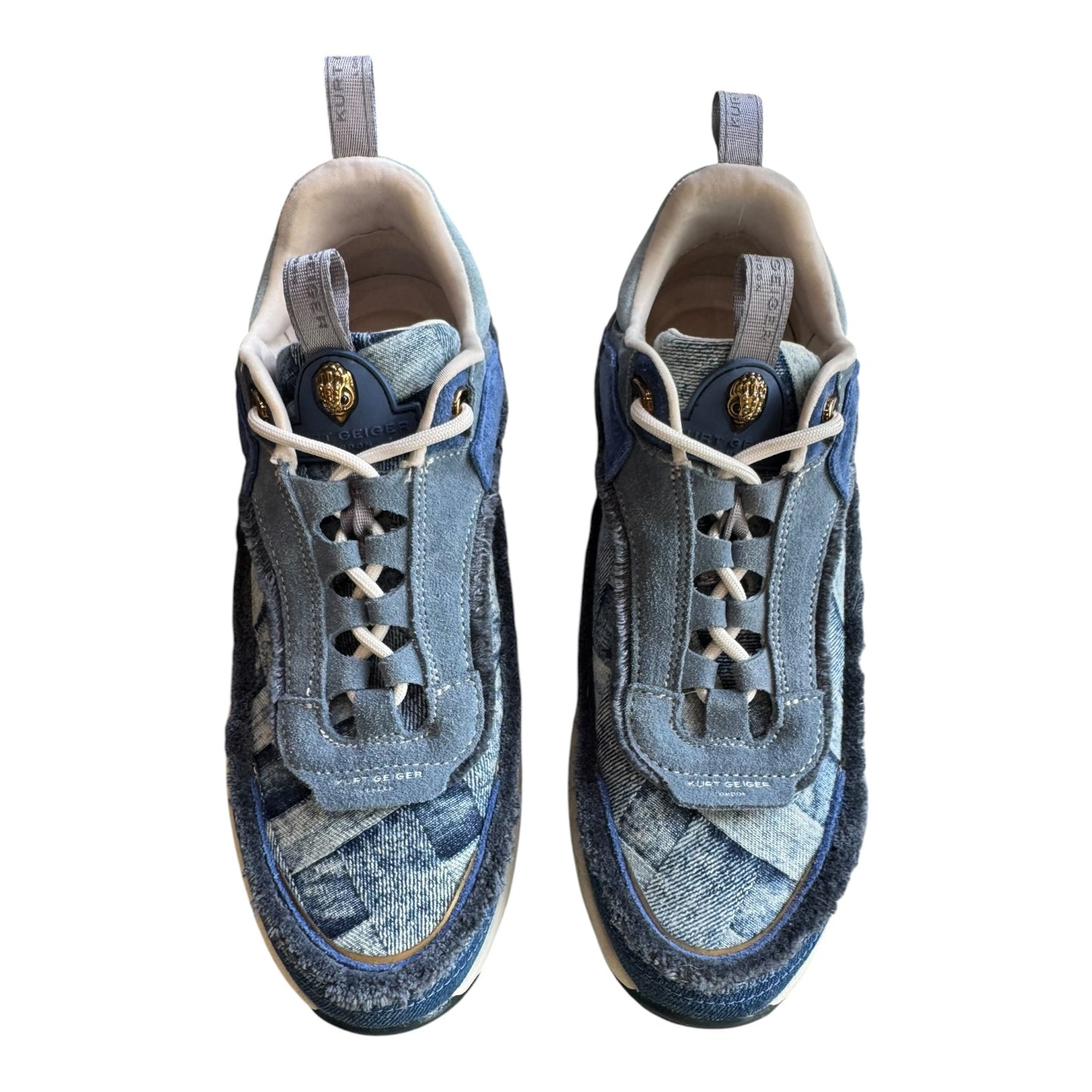 Kurt Geiger Kensington Denim Panelled Trainers - 40/7