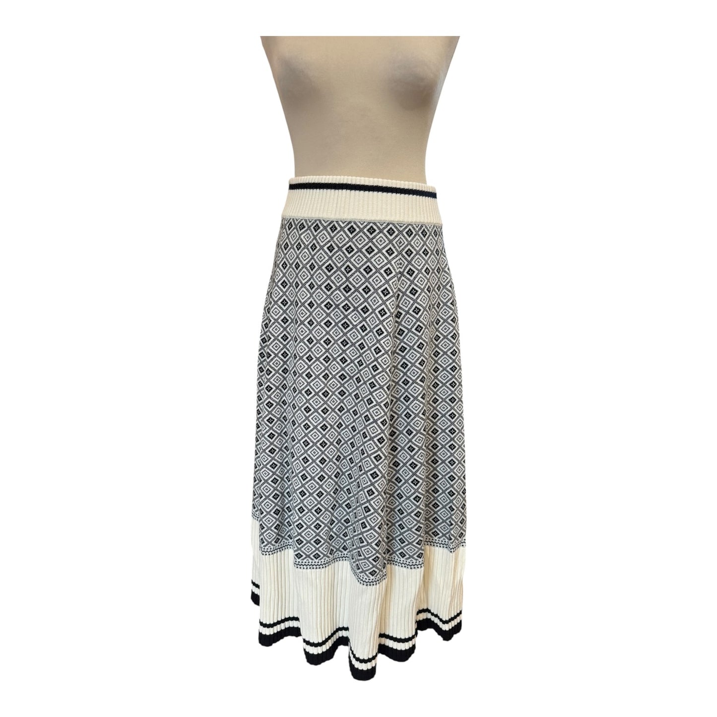 Me + Em Merino Jacquard Vest and Midi Skirt - 12/14