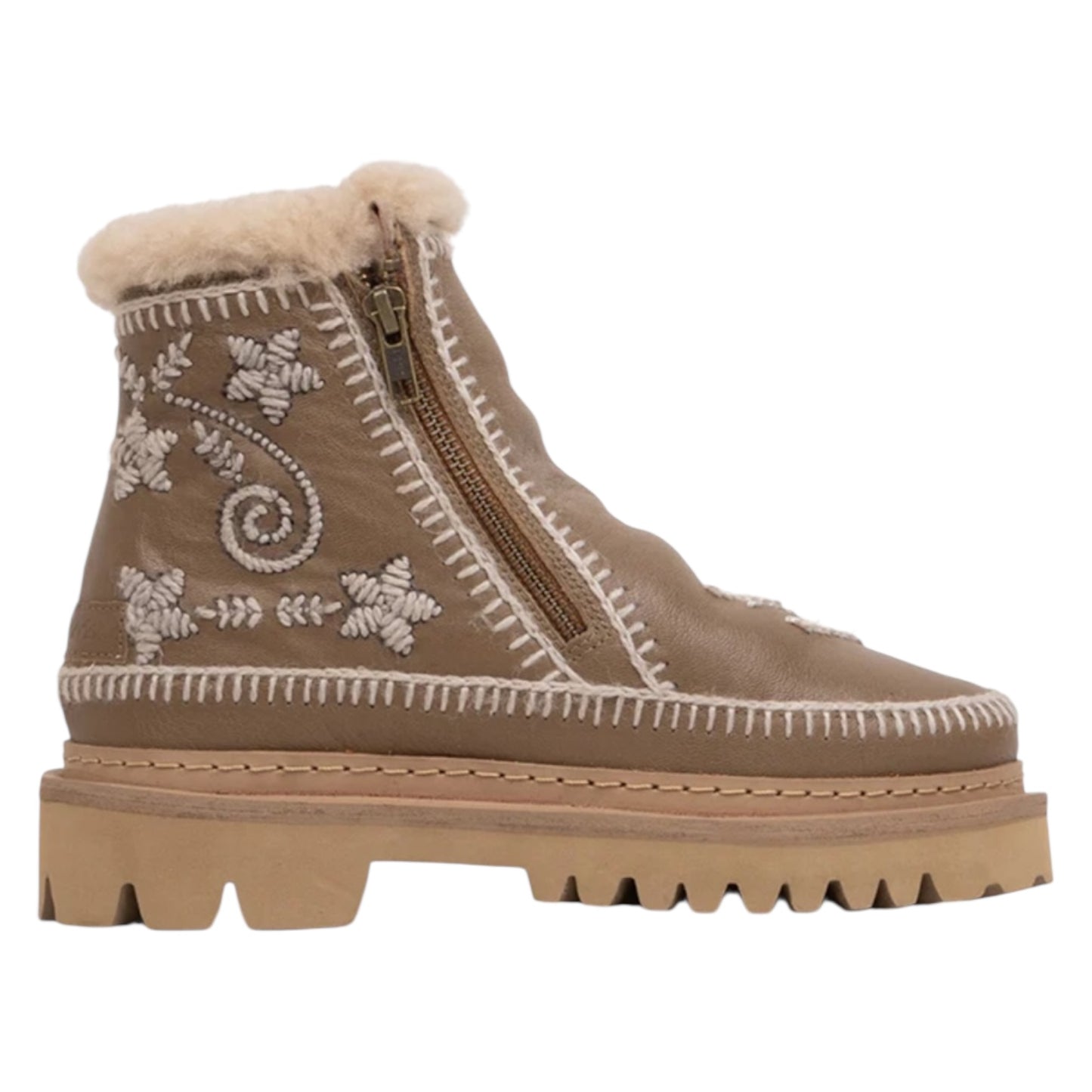Setsu 3.0. Paisley Ankle Boot Leather Wheat - 39/6