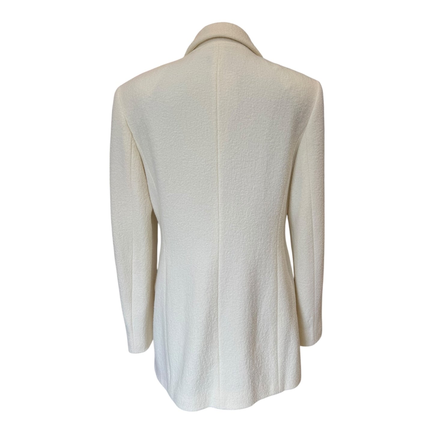Escada Cream Virgin Wool Blend Blazer - 12