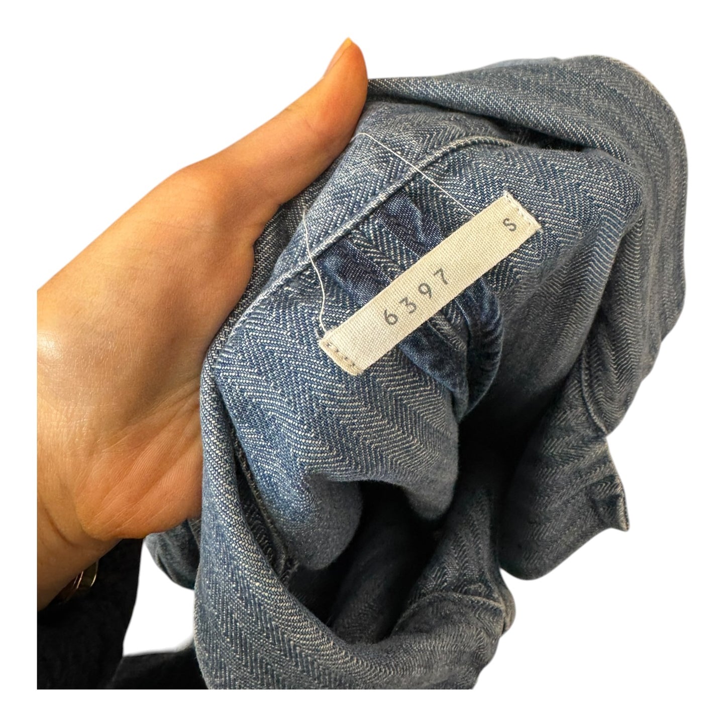 6397 Indigo Herringbone Workwear Jacket - 10