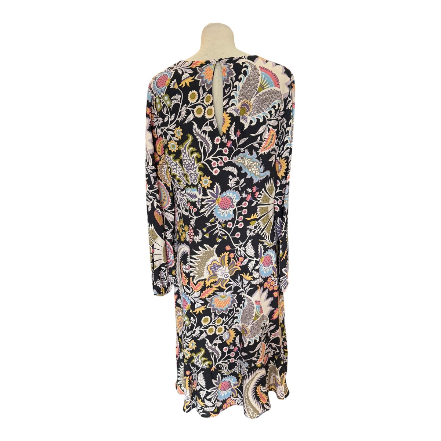 Luisa Cerano Black Paisley Dress - 14 - NEW