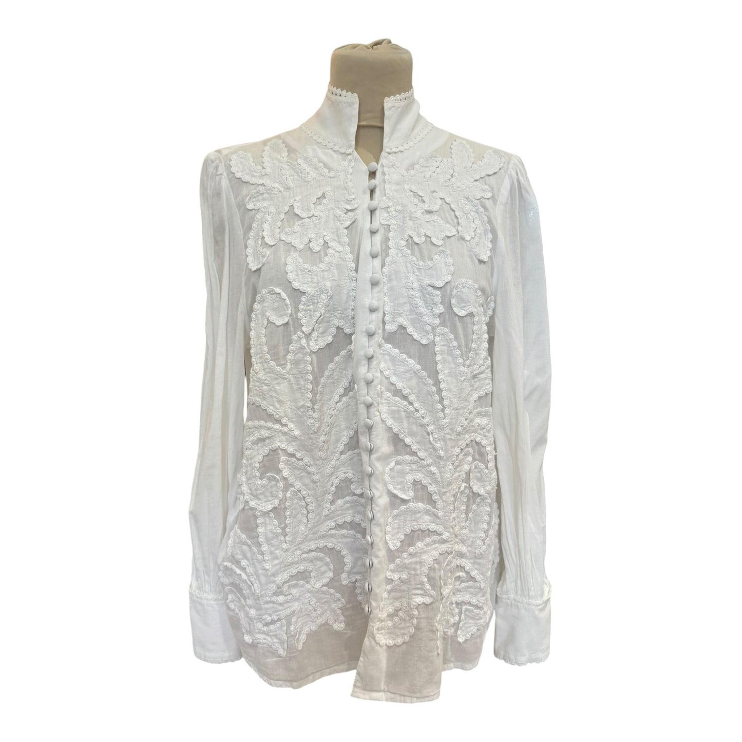 Mint Velvet Applique Cotton Shirt - 12