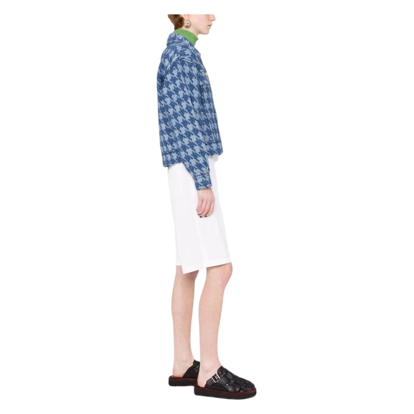 Sandro Blue Tweed Cardigan - 8 (Oversized)