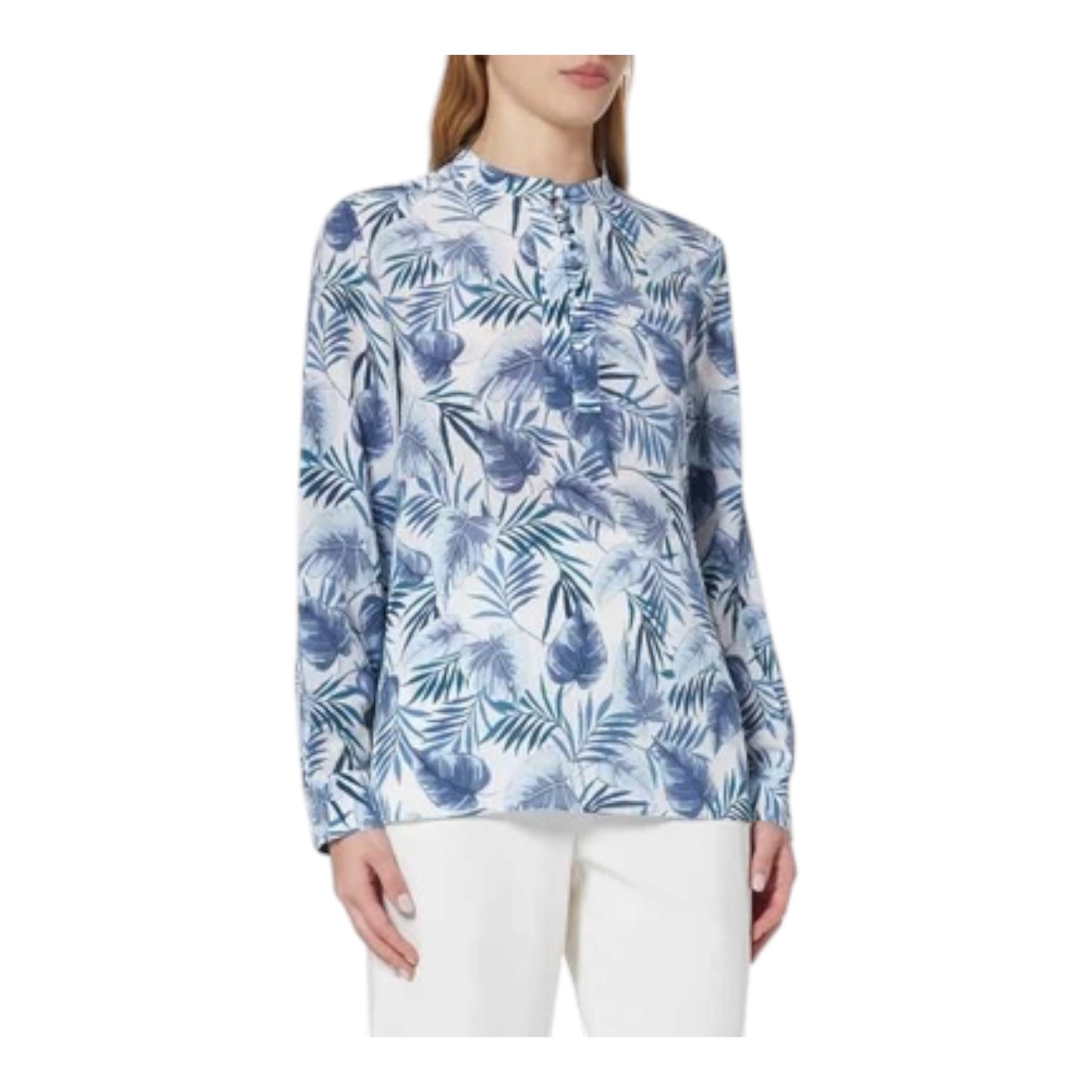 Marella Silk Salto Leaf Print Shirt - 14