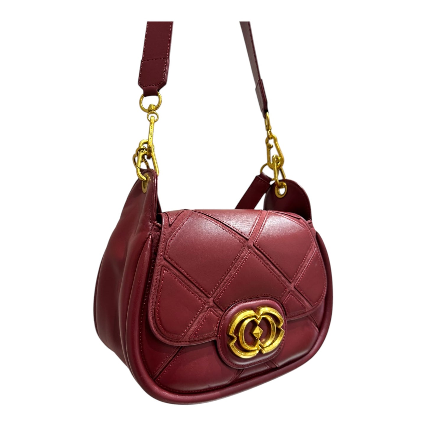 La Carrie Burgundy Bag with Two Straps