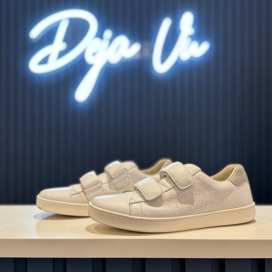Gucci Ace White and Grey Leather Sneakers - 3