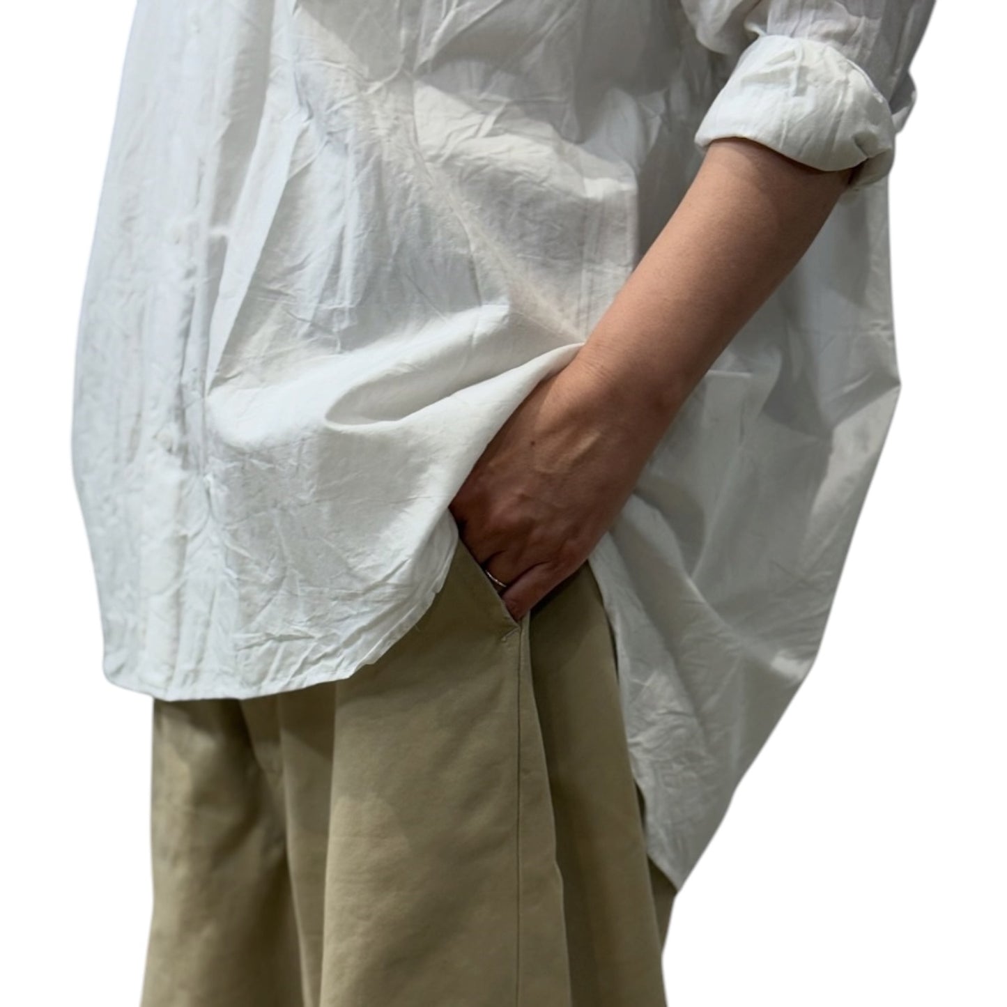Toujours White Ruffle Collar Shirt - One Size