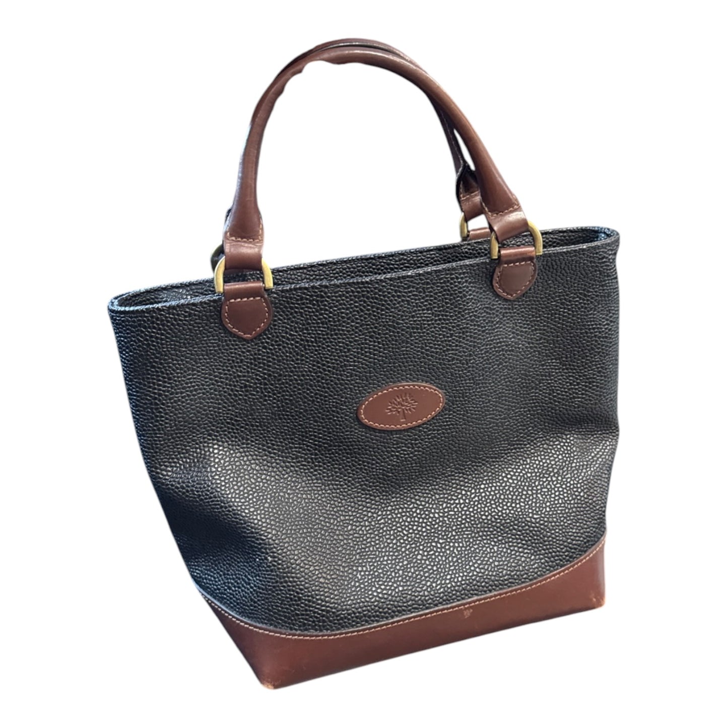 Mulberry Scotch Grain Black and Brown Hellier Bag