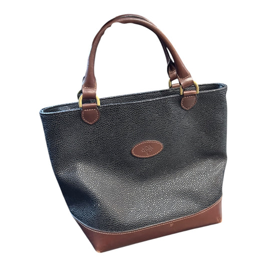 Mulberry Scotch Grain Black and Brown Hellier Bag